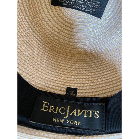 Erica Javits Fedora Straw Hat with Black Band UPF 50+ One Size - Picture 10 of 14